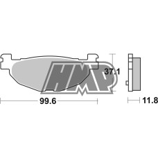 Pastilhas travão YAMAHA XP TMAX 500 / YP MAJESTY 400 / 185HF - SBS